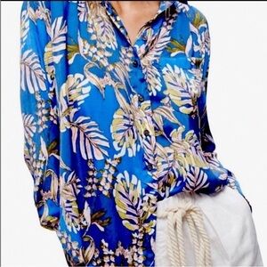 Floral Blue Women's Top